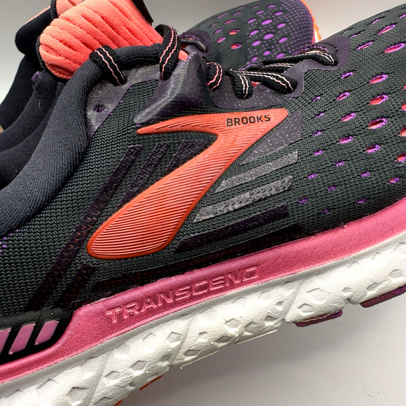 Brooks Transcend 6 Running Shoes Women’s 9 Black Red Stability DNA Loft - Picture 3 of 8